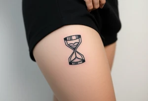 Wooden hourglass tattoo idea