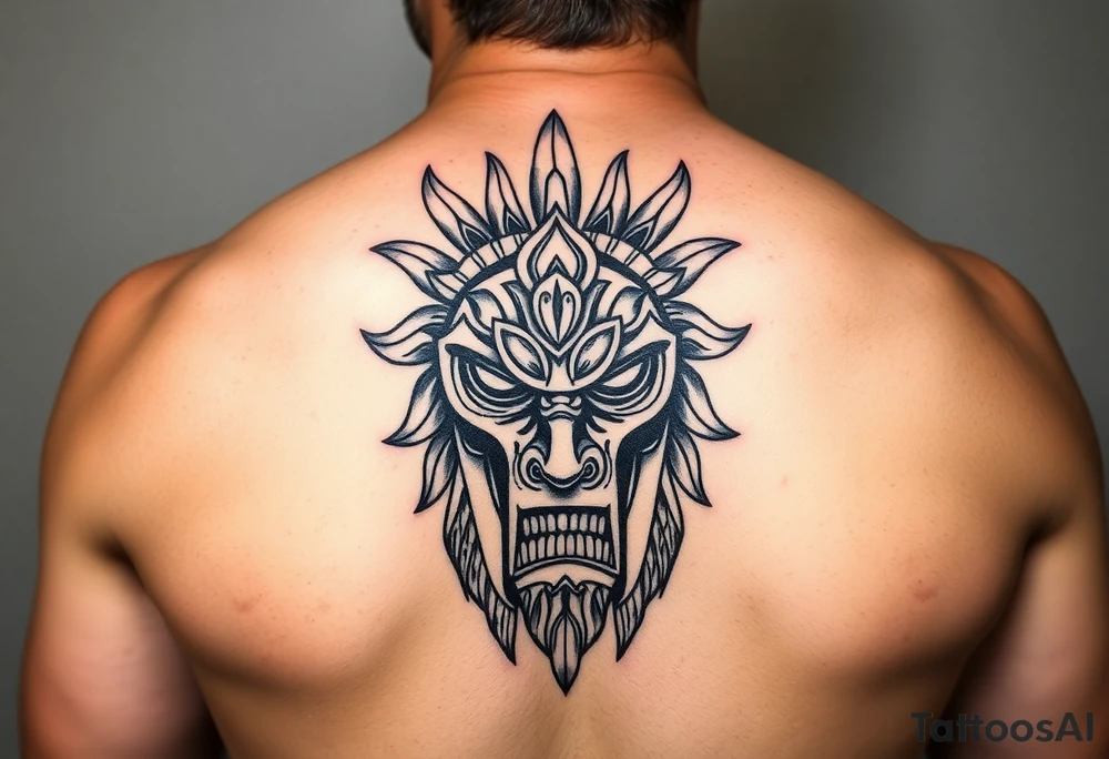 Zulu 
african mask tattoo idea