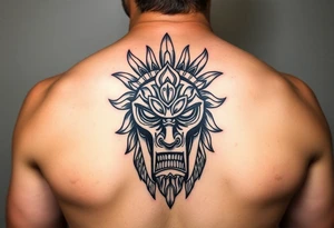 Zulu 
african mask tattoo idea