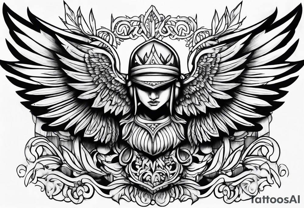 The word Glenn with wings tattoo idea