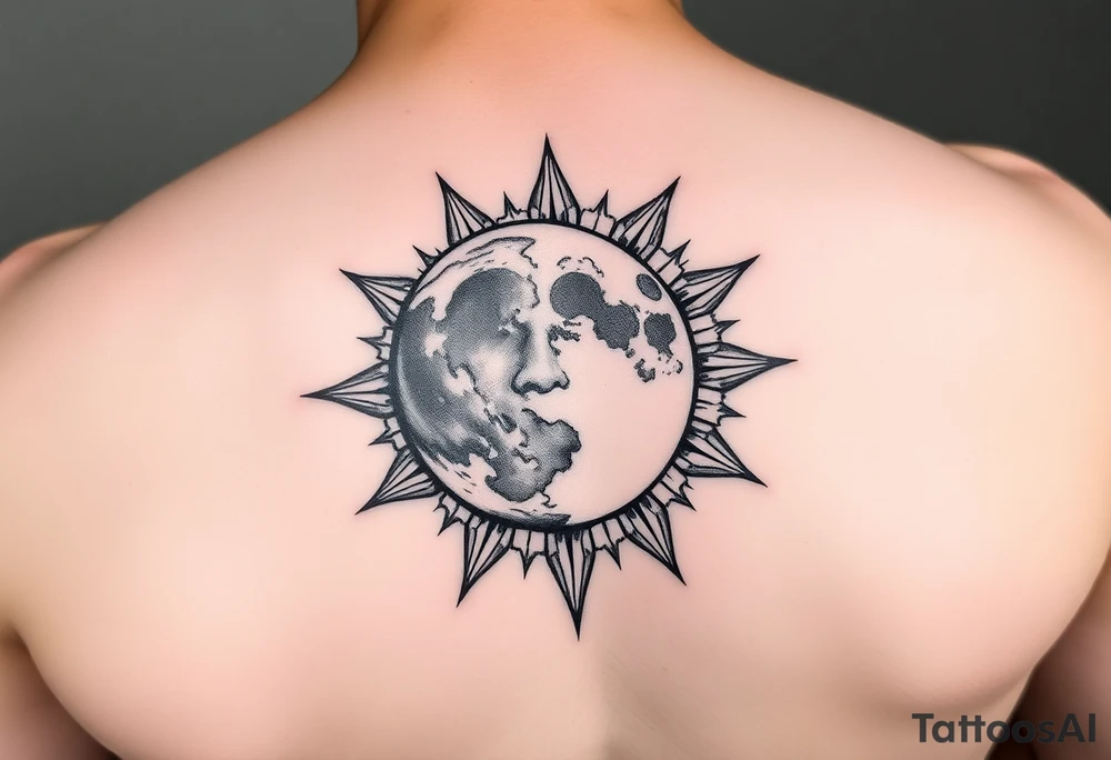The moon and the sun tattoo idea