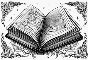 An open book tattoo idea