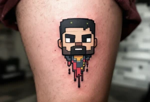 Small Minecraft Steve tattoo tattoo idea