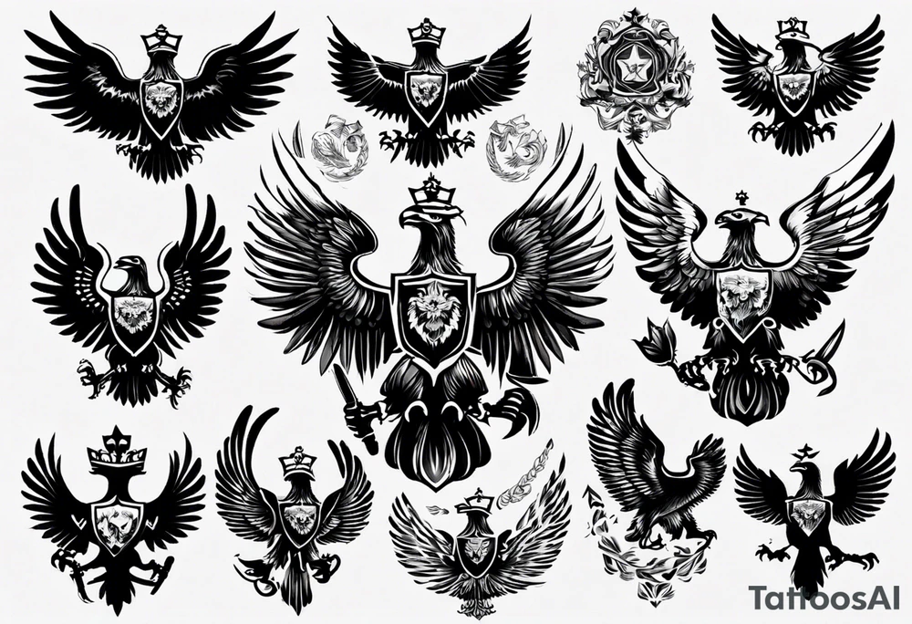 russian eagle tattoo idea