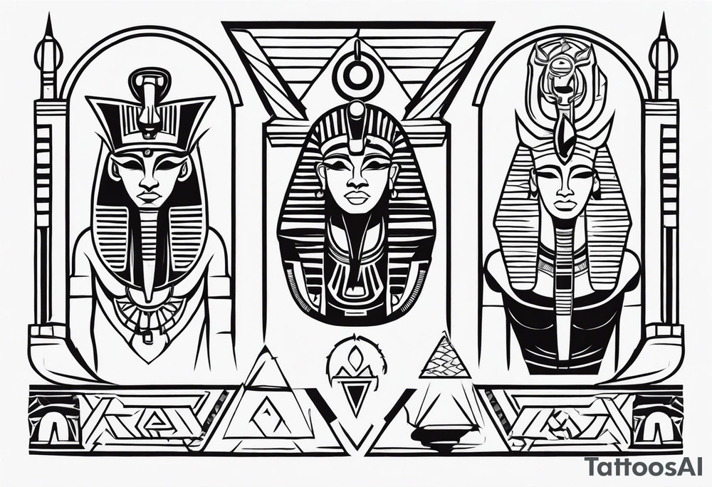 african egyptian gods tattoo idea