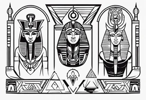 african egyptian gods tattoo idea