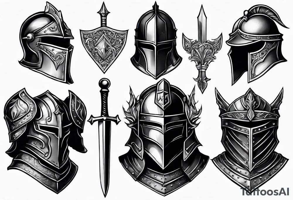 knight heavy armor tattoo idea