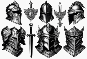 knight heavy armor tattoo idea