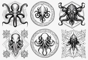 Cthulhu theme for forearm tattoo idea