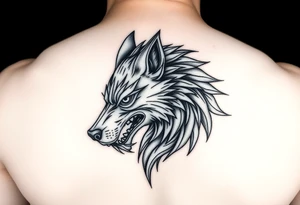 Powerful Dacian wolf Draco tattoo idea