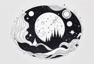pen in the galaxy tattoo idea