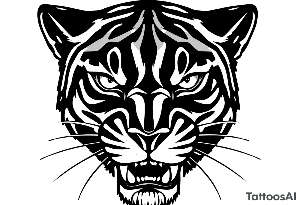 Black Panther head tattoo idea
