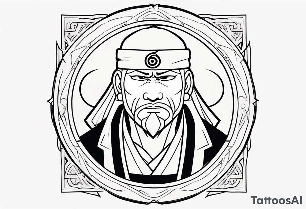 Jiraiya in Sage mode from the anime naruto tattoo idea