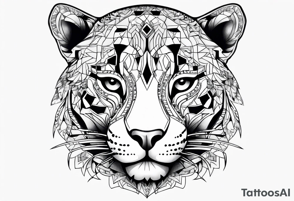 Jaguar head tattoo idea