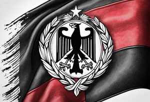 deutschlandfahne in farbe auf der brust vom reichsadler tattoo idea