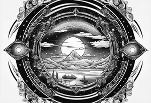 Wormhole events horizon tattoo idea