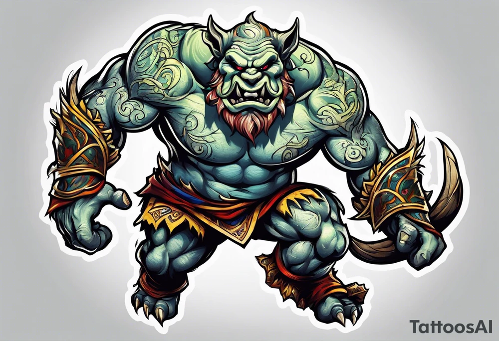 leaping ogre tattoo idea