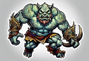leaping ogre tattoo idea