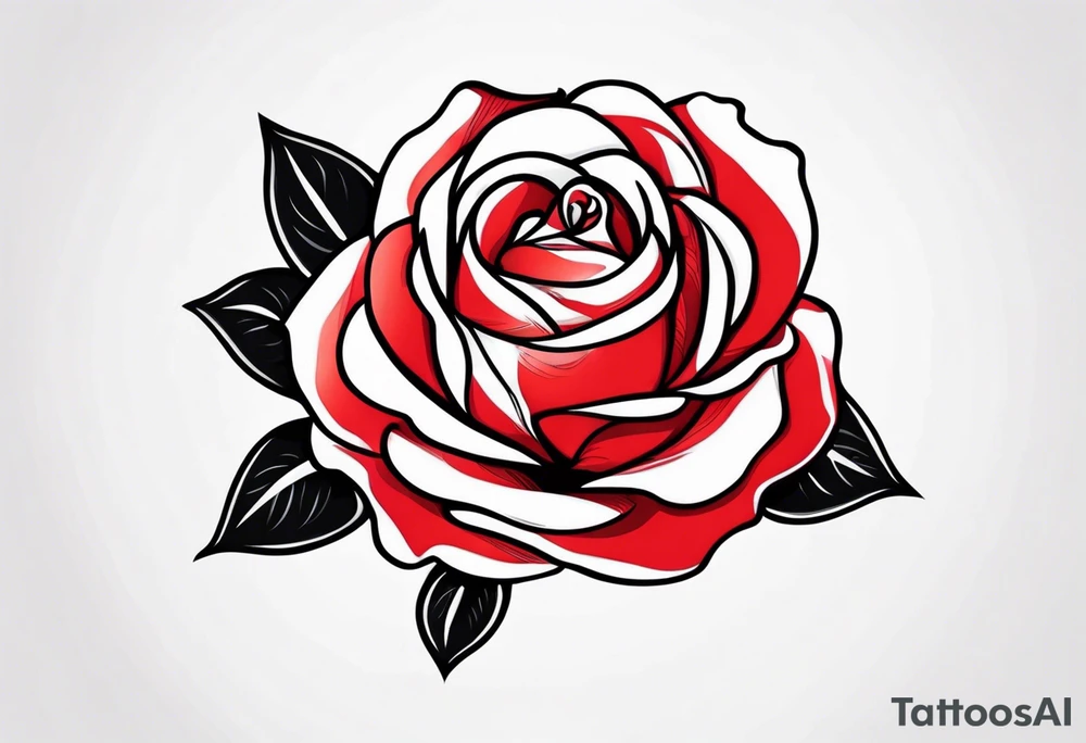 red rose tattoo idea