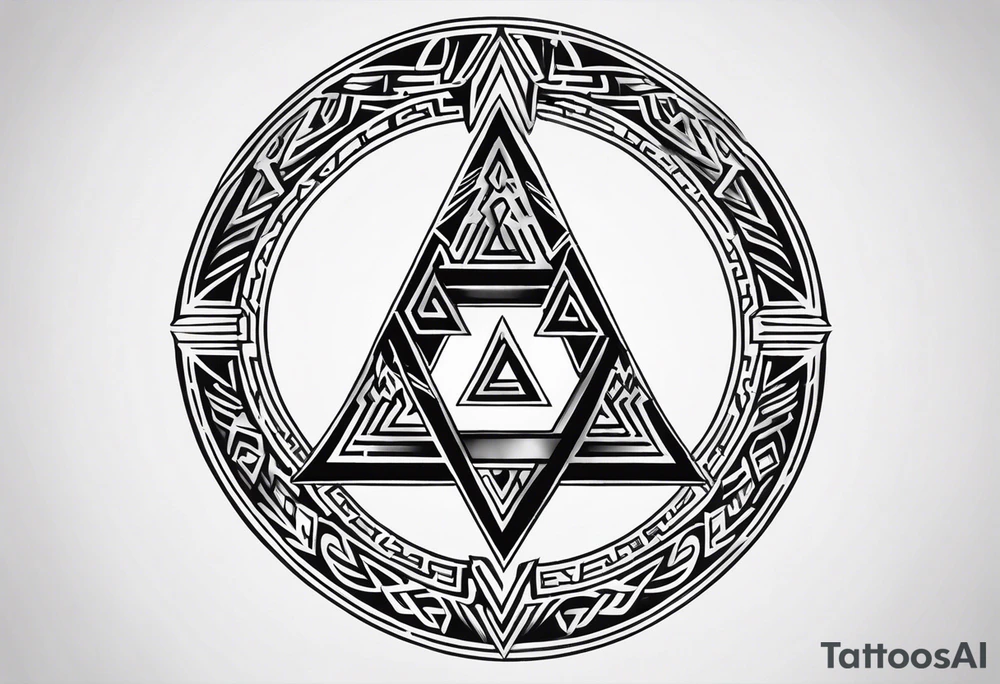 Valhalla sword shield valknut tattoo idea