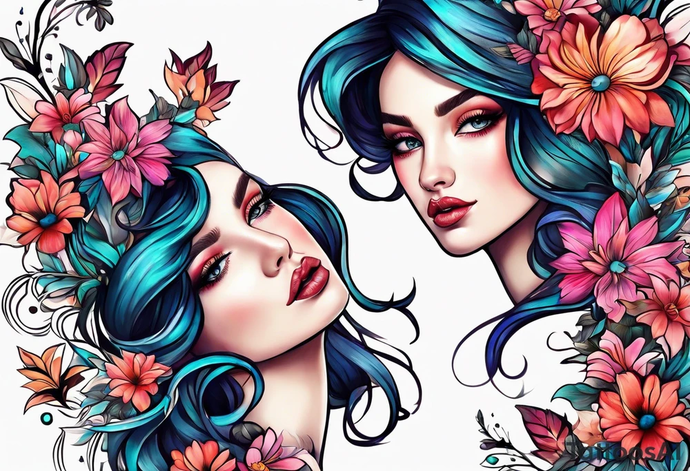 i want a tattoo for a girl,it can have a simplr flowers tattoo idea