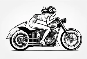 female drag racer tattoo idea