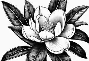 Southern magnolia tree tattoo idea