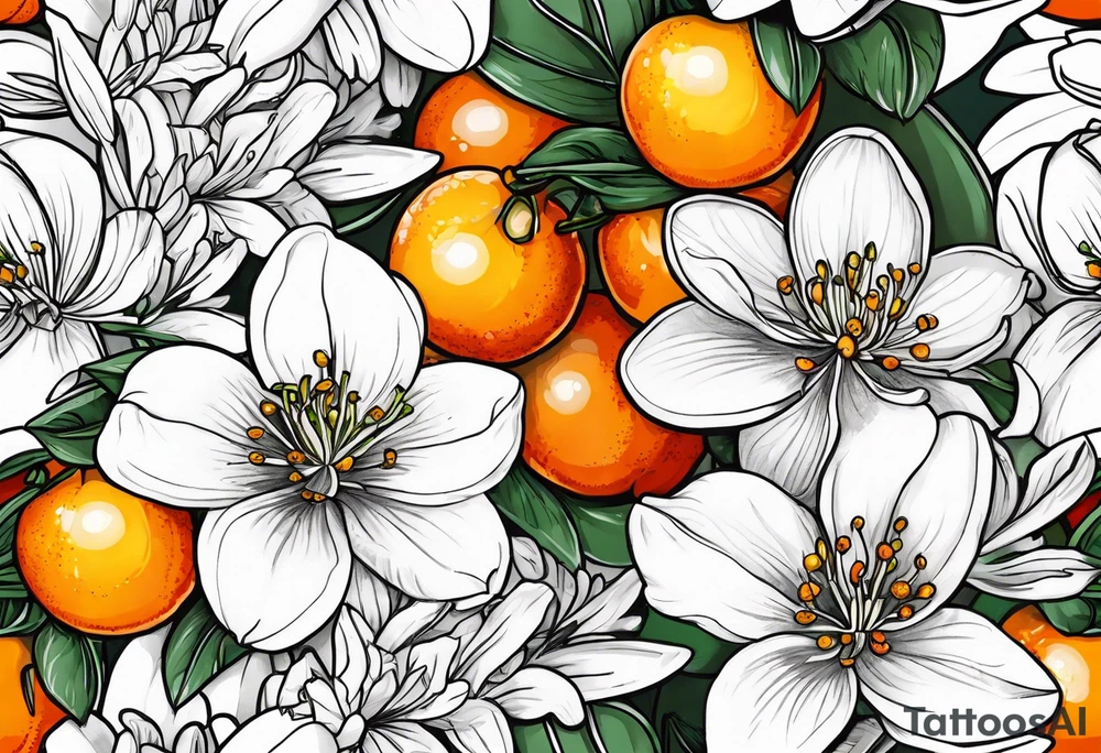 Azaleas and kumquats for sternum. tattoo idea