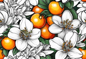 Azaleas and kumquats for sternum. tattoo idea