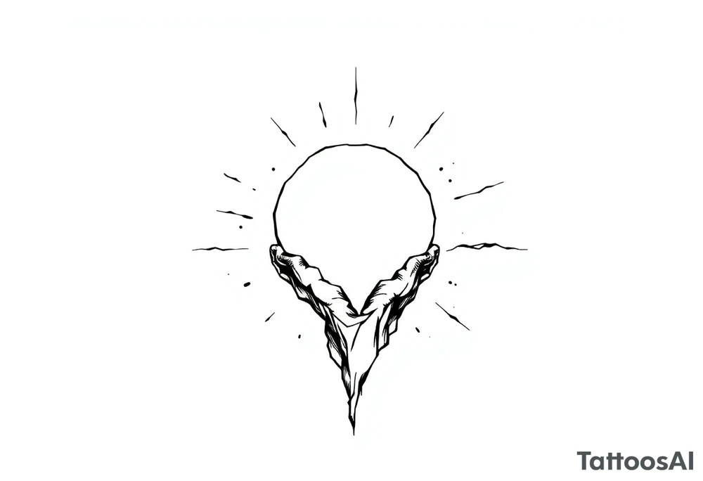mind breaking open into space tattoo idea