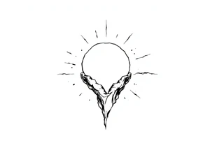 mind breaking open into space tattoo idea