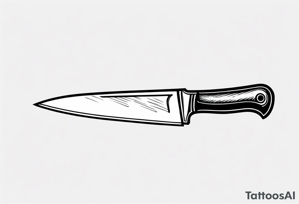 chefs knife tattoo idea