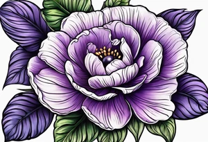 Thumbprint violet flower tattoo idea