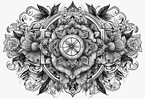 war and love in simbols tattoo idea