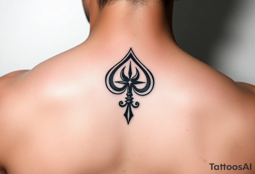 a Q and a spade sketch tattoo idea