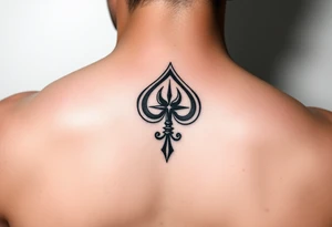 a Q and a spade sketch tattoo idea