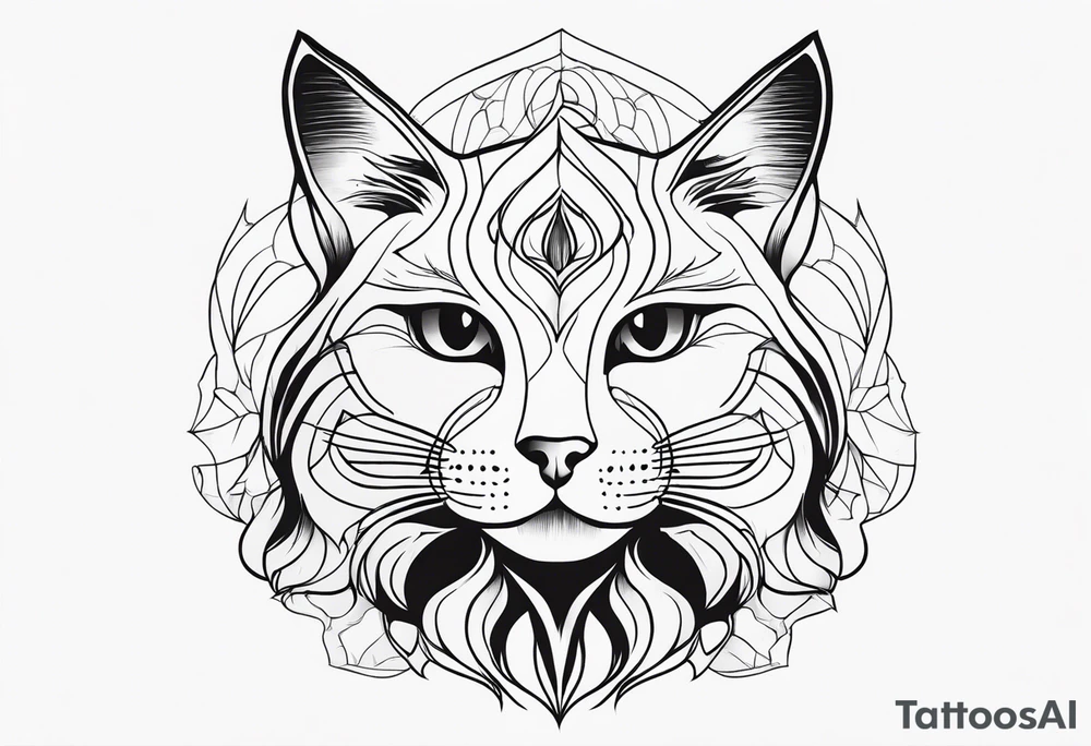 Lovely cat tattoo idea
