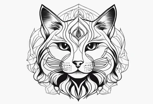 Lovely cat tattoo idea
