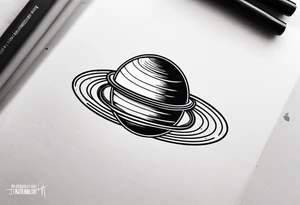Spinning Saturn on your finger tattoo idea