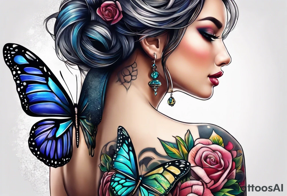 una mariposa tattoo idea