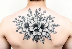 A bouquet of flowers for the months of January , February,  March, April,  May, June, August tattoo idea