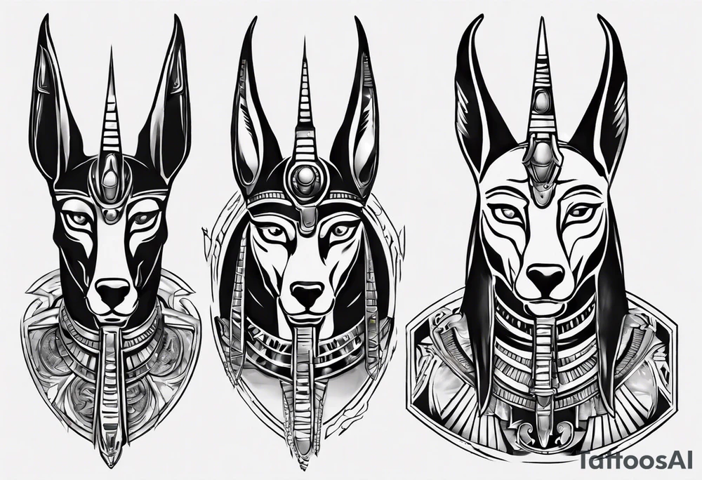 Egyptian god Anubis tattoo idea