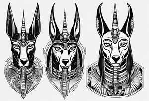 Egyptian god Anubis tattoo idea