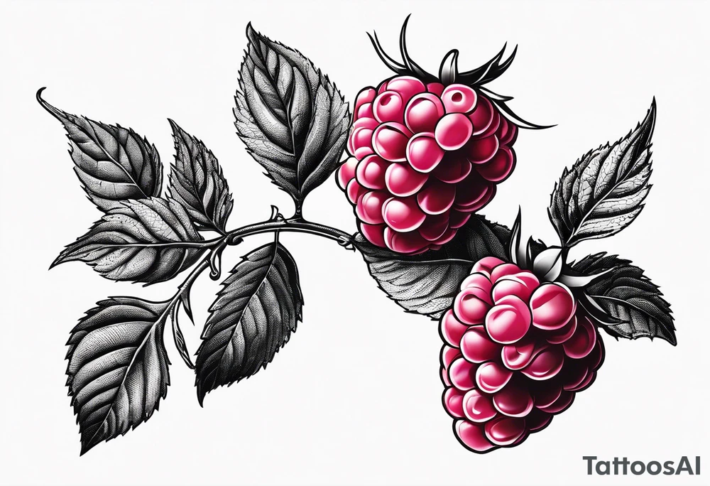 a single long raspberry branch that is growing downwards tattoo idea a single long raspberry branch that is growing downwards tattoo idea