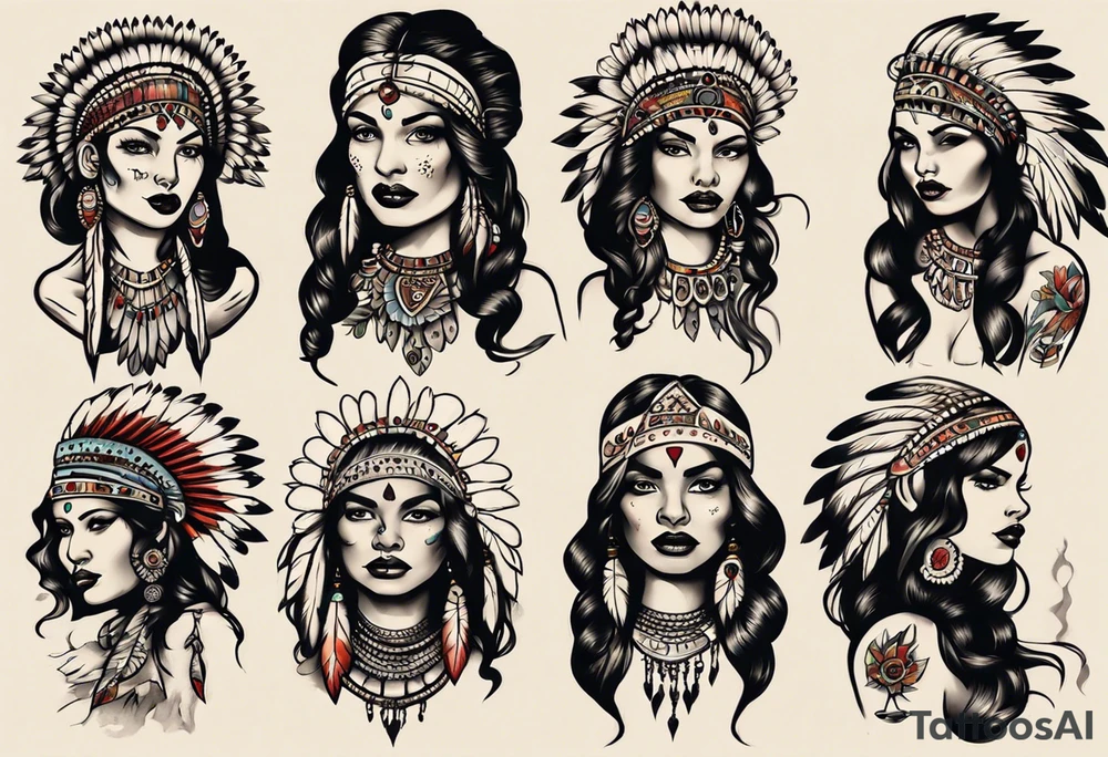 Indian girl tattoo idea