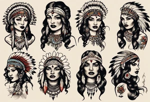 Indian girl tattoo idea