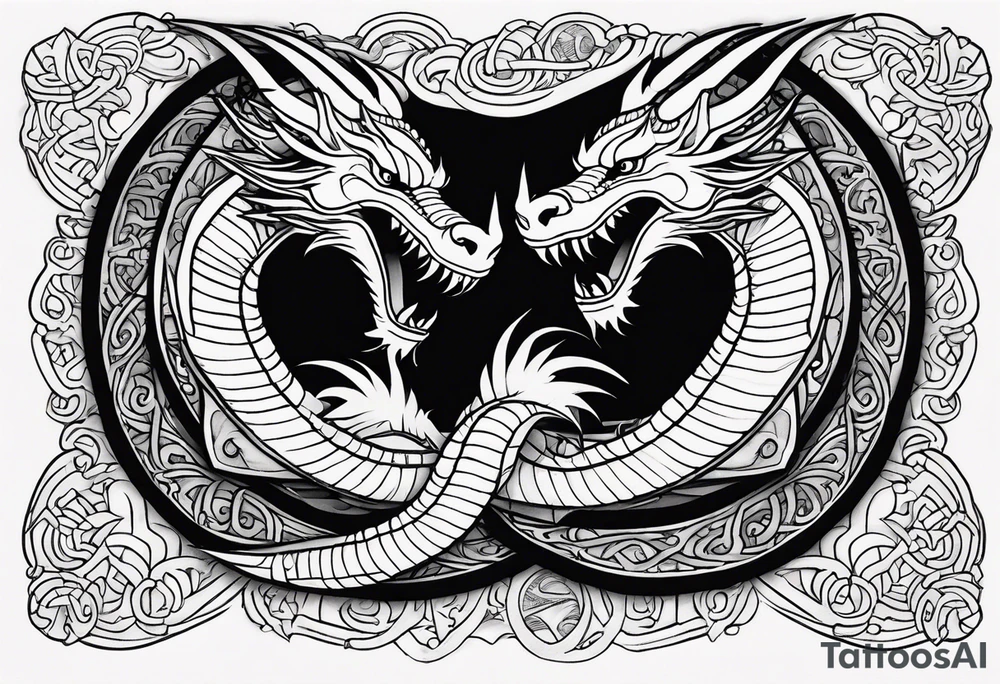 roaring dragons tattoo idea