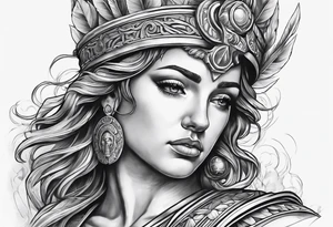 make a roman mythology themed tattoo with a dark theme tattoo idea