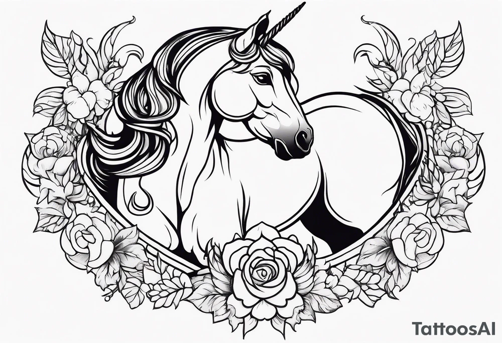 Unicorn tattoo idea