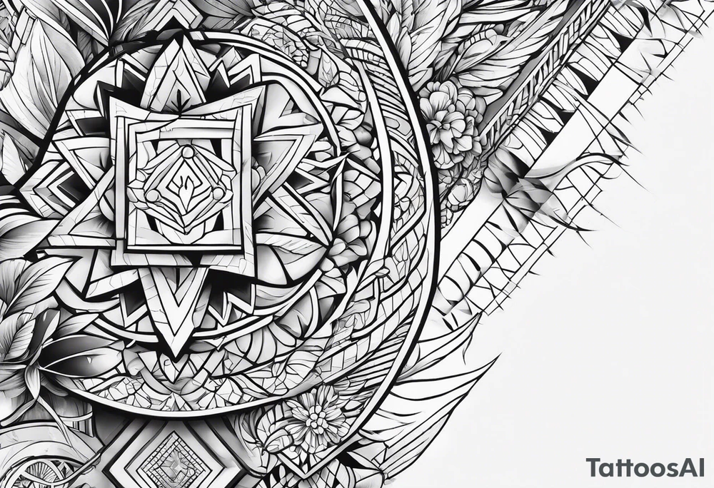 Danish and Filipino half arm sleeve tattoo idea